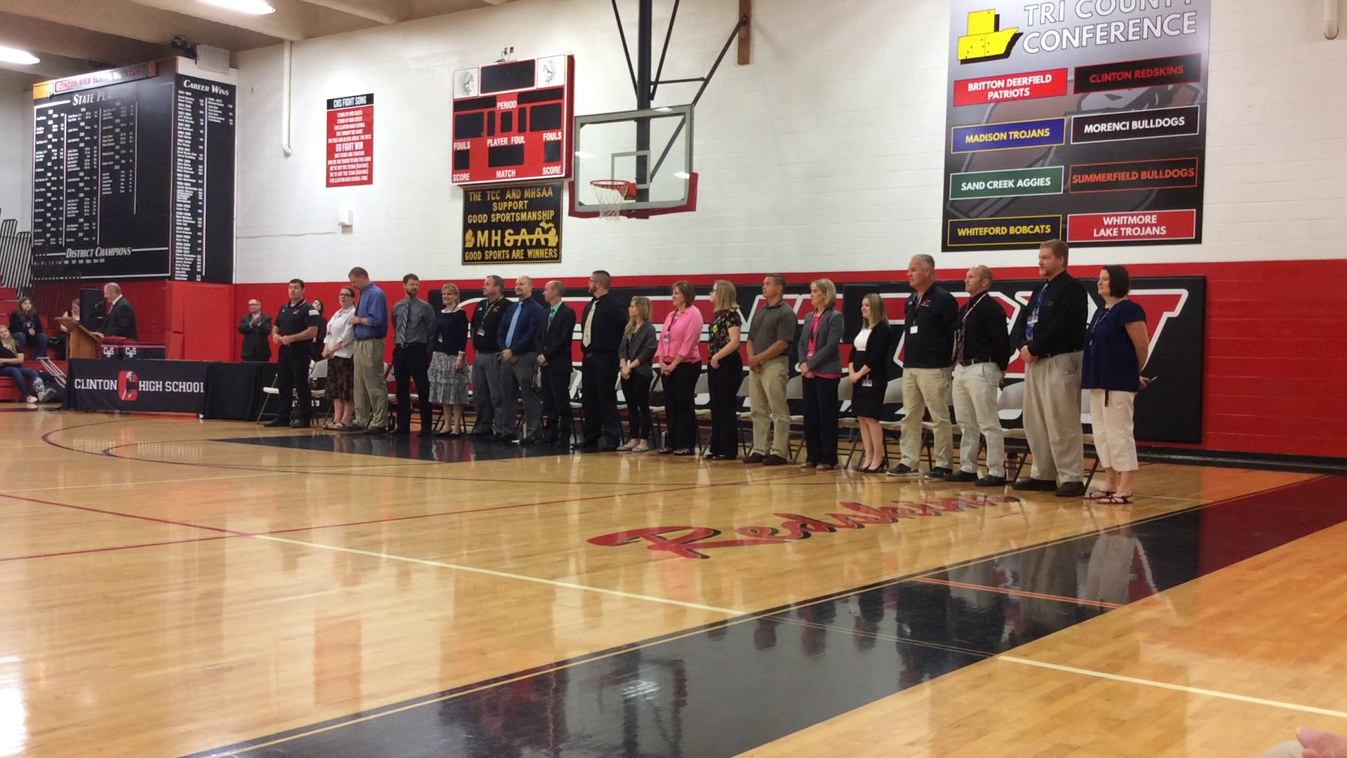 Staff gathered to give awards for classroom honors